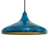 Image de Bamyum - Lampe Suspendue Simple en Bleu   Lustre Vintage E27 Ø35 cm pour Salon, Chambre ou Salle à Manger