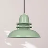 Image de Fener Suspension Industrielle en Métal Menthe Peint à la Main   Lustre Vintage E27 Ø34 cm pour Salon, Chambre ou Salle à Manger