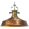 Image de Suspension Industrielle en Métal Cuivré Peint à la Main   Lustre Vintage E27 Ø41 cm pour Salon