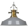 Image de Suspension Industrielle en Métal Gris Peint à la Main   Lustre Vintage E27 Ø41 cm pour Salon