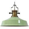Image de Suspension Industrielle en Métal Menthe Peint à la Main   Lustre Vintage E27 Ø41 cm pour Salon