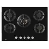Image de Beko   Plaque de cuisson gaz 5 brûleurs 10700W   Finition verre noir 680mm   Brûleur wok haute efficacité 5000W   Installation encastrée - hilw75222s