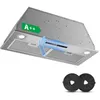 Image de Hotte Aspirante 72cm Encastrable,400m³/h,Hotte Cuisine,3 Vitesses & Fonction Booster,Gestuelle, Tactile,Évacuation & Recyclage A++