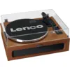 Image de Lenco Tourne-disque Bluetooth Avec Haut-parleurs Intégrés Brun (ls-430bn)