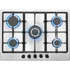 Image de Sndoas - Plaque de cuisson à gaz 5 feux, panneau en acier inoxydable, thermocouple de sécurité, compatible gaz naturel ou propane, 68 cm, 10 480 w,