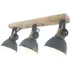 Image de Plafonniers en bois spots mobiles luminaire gris lampe de salon éclairage 2133GR