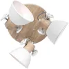 Image de Steinhauer - Mexlite - spot - Gearwood - blanc - métal bois de caoutchouc - ø