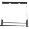 Image de Suspension lampe suspension lampe de salon cuisine étagère de rangement noir led h 150 cm