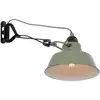Image de Mexlite - Applique murale applique chambre luminaire métal vert interrupteur à bascule h 14 cm