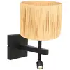 Image de Steinhauer - applique murale - Stang - noir - lin métal - lampe