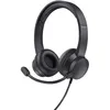 Image de Trust HS-201 Casque Avec fil Arceau Bureau/Centre d'appels USB Type-A Noir