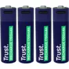 Image de Trust Piles Rechargeables Aa 1 700 Mah Usb-c Avec Câble De Charge 4-en-1 4 Pièces (25631)