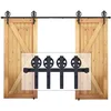 Image de Kit de Rail Porte Coulissante Quincailleri Industriel Systeme pour Porte Suspendue Ensemble Industriel Porte Bois Coulissante Interieur - Double