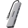 Image de Sitecom Adaptateur Multiport 7-en-1 Usb-c Pd Argenté / Noir (cn-5505)