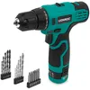 Image de Perceuse sans fil 12V - Batterie, câble usb et jeu de forets et d'embouts 16 pièces inclus - Vonroc