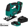 Image de VONROC Scie sauteuse sans fil 20V avec 2 batteries 2.0Ah et chargeur rapide