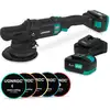 Image de VONROC PRO Polisseuse à double action 20 V   Ø 150 mm Avec 2 batteries 4,0 Ah, Chargeur Rapide et 5 disques de polissage