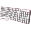 Image de Qware Clavier Sans Fil + Souris Waterford Azerty Rose (pcb-258pk)