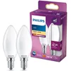 Image de Ampoule led Flamme E14 40W Blanc Chaud Dépolie, Verre, Lot de 2 - Philips