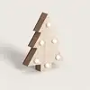 Image de EDM - Figurine décorative en bois motifs de noël avec led 10x3x13cm