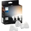 Image de Philips Hue Ampoule Led Spot Gu10 4.2w Lumière Blanche Chaude À Froide 3 Pièces (929003666703)