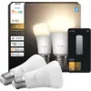 Image de Philips Hue Ampoule Led Connectée A60 Lumière Blanche Chaude Culot E27 Lot De 2