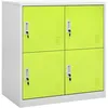 Image de Vidaxl - Armoire à casiers Gris clair et vert 90x45x92,5 cm Acier