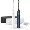 Image de Philips Pack Duo De Brosses À Dents Électriques Sonicare Série 5500 Blanc & Bleu + Étui Voyage - Hx7119/01