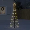 Image de Sapin de Noël à LED avec piquets 220 LED blanc chaud 180 cm vidaXL