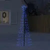 Image de Sapin de Noël à LED avec piquets 220 LED bleu 180 cm vidaXL