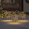 Image de Décoration lumineuse étoile de Noël piquets 3 pcs 50 led 29 cm Vidaxl