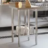 Image de Vidaxl - Table de travail de cuisine avec dosseret 55x55x93 cm inox