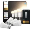 Image de Philips Hue Ampoule Led Connectée A60 Lumière Blanche Chaude Culot E27 Lot De 4