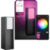 Image de Philips Hue Lampe Basse Sur Pied Turaco - Eclairage De Jardin Gris Anthracite Ip44 Lumière Blanche Et Colorée 1100 Lumens