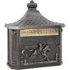 Image de Boîte aux lettres murale avec stockage Bronze 40,5 x 16 x 45 cm vidaXL