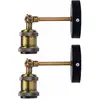 Image de Lot de 2 Rétro Lampe Applique Murale Style Industriel Antique Luminaire Réglable Éclairage Vintage Edison Lampe Douille E27 pour pour Maison Bar