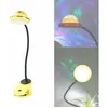 Image de Lampe de bureau à pince pour enfants, lampe de bureau à étoile jaune, lampe de lecture led à pince rechargeable par usb avec projection d'étoiles,