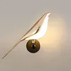 Image de 4500K Applique Murale Interieur, Lampe Oiseau Mordern Bureau Lampe de Chevet Lumière Applique Murale, Lampe murale simple et créative pour oiseaux
