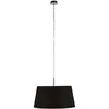 Image de Eglo - Lampe suspendue avec abat-jour textile, lampe de salon, suspension noire, plastique aluminium, 1x douille E27, DxH 40x110 cm