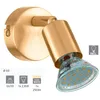 Image de Spot simple Eglo buzz-led gu10 1x2,8w laiton brossé - 33184