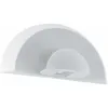 Image de Applique, lampe d'extérieur, lampe d'extérieur, applique, lampe de terrasse, balcon, IP44, verre satiné, acier blanc, 1x G9