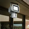 Image de Applique murale d'extérieur projecteur de construction applique murale d'éclairage extérieur avec détecteur de mouvement, verre en aluminium clair,