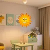 Image de Suspension chambre d'enfant Soleil Lampe à suspendre Soleil Lampe à suspendre pour enfants, bois jaune, 1x E27, DxH 38x110 cm Eglo 94142