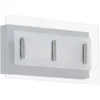 Image de Applique murale applique extérieure lampe murale maison, IP44 résistant aux intempéries 2 ampoules, acier galvanisé, verre satiné, led 7,4W 640Lm