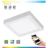 Image de Plafonnier LED EGLO connect Fueva-C, plafonnier Smart Home, matériau : métal moulé, plastique, couleur : blanc, L : 22,5 x 22,5 cm, dimmable, tons