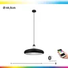 Image de Suspension LED EGLO connect Tabanera-C, lampe suspendue à 1 ampoule, lampe suspendue en acier et verre en noir, blanc, changement de température de