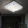 Image de Plafonnier Lampe de plafond modèle éclairage salon argenté en design carré, métal acrylique, 1x led 1x 12 watt 1200 lm blanc neutre, LxLxH 25x25x7,5