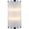 Image de Applique murale à 2 lampes pour cage d'escalier, éclairage de couloir, applique chromée, lampe de salon, tiges de verre torsadées, 2x G9, LxH 15 x 30