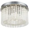 Image de Plafonnier led plafonnier chromé cristal lampe de salon, 18W, 1600lm blanc neutre, DxH 37 x 21,5 cm
