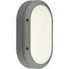 Image de Applique extérieure led applique murale éclairage de façade applique jardin, argent métallique, 1x 10W 580lm 3000K, LxH 21,6 x 5,8 cm Globo 32143